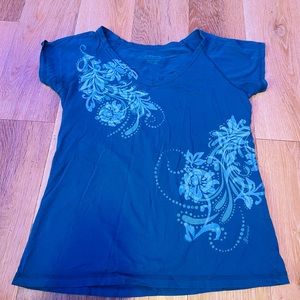 Crazy shirt brand, elegant blue swirl design, medium size